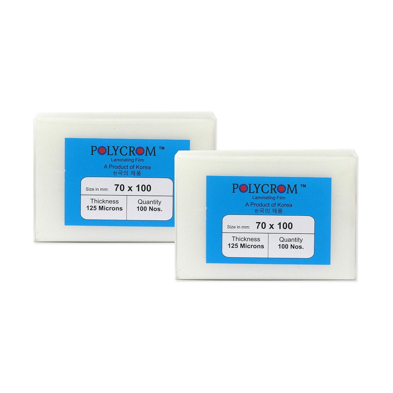 Polycrom 125 Microns Id Card Lamination Pouch Pack Of 2 - Color: White