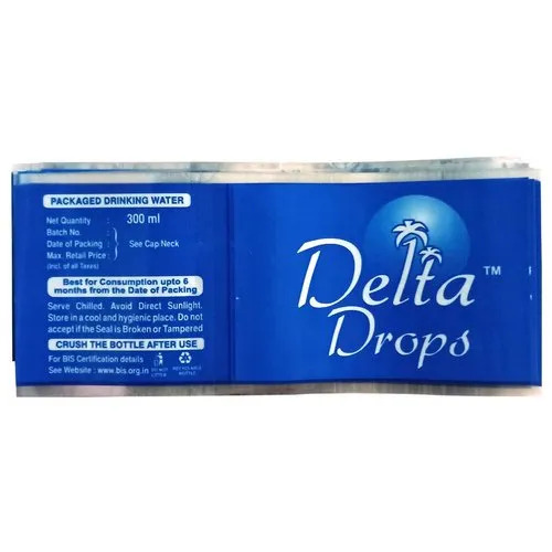 Printed Drinking Water Bottle PVC Shrink Label