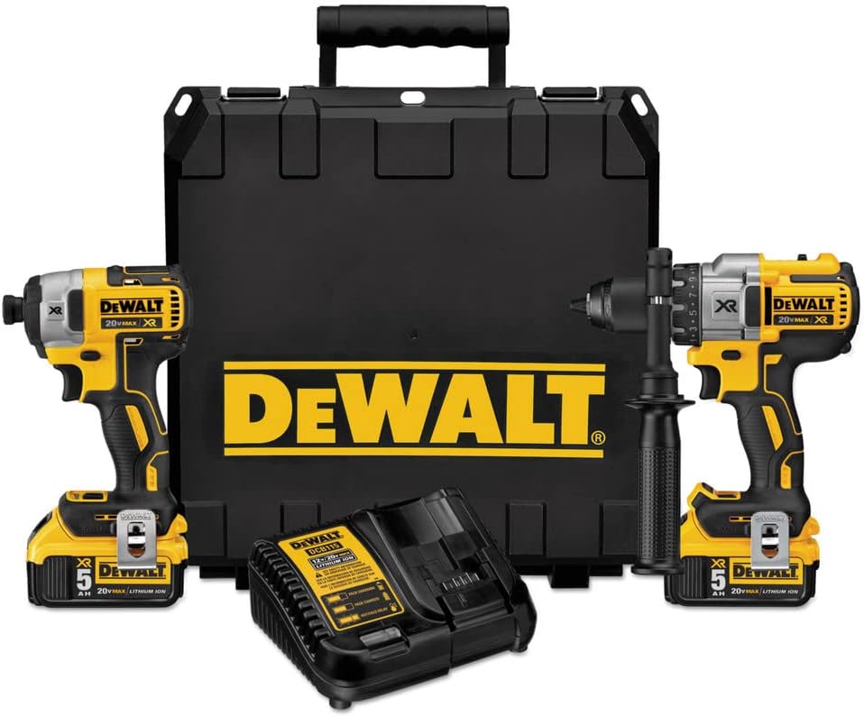 Dewalt 20v Max Hammer Drill And Impact Driver Power Tool Set