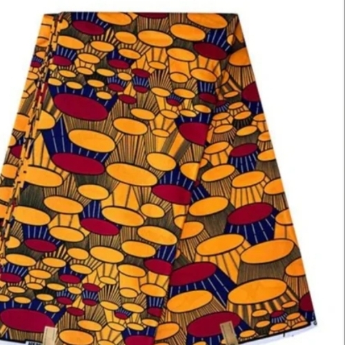African Real Wax Fabric - Color: Multi Color