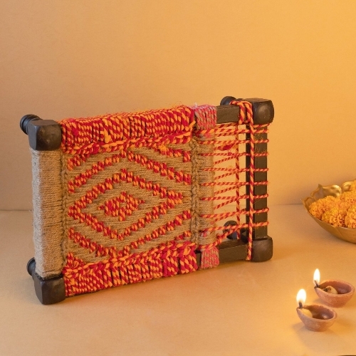 Printed charpai stool