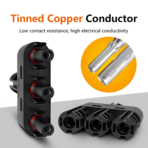 1500V Mc4 T Branch 2 to 1 Solar PV Photovoltaic Connector