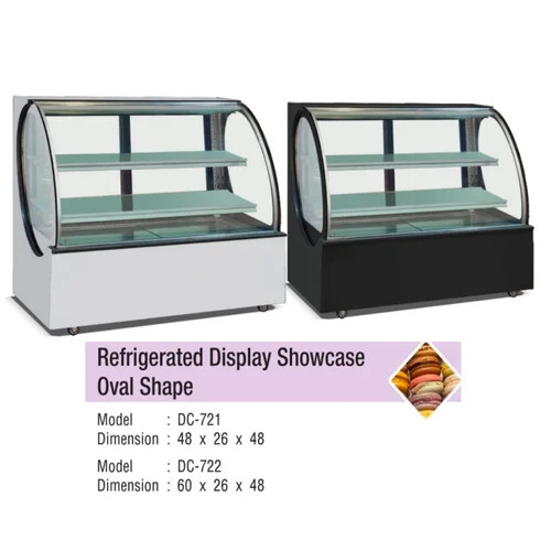 Commercial Refrigerator Showcase - Color: Silver / Black / White