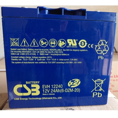 CSB make 12V 24 Ah SMF Battery (EVH 12240)