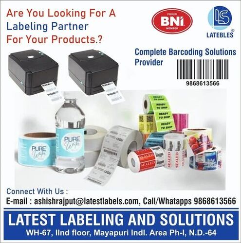 Label Printing - Coating Type: Blue