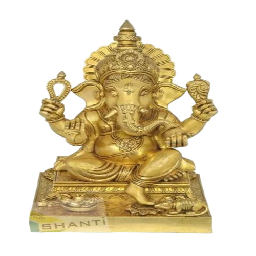 Sitting Brass Ganesha Statue