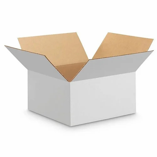 Plain 3 Ply White Corrugated Box