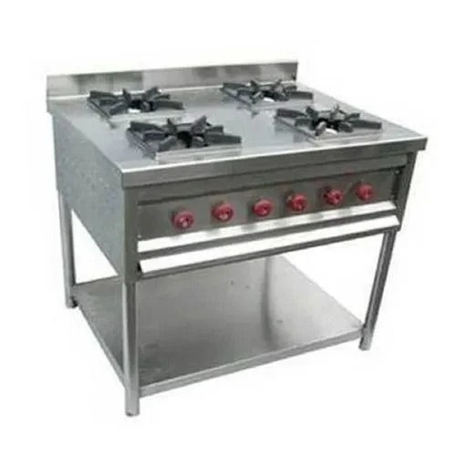 Stainless Steel Four Burner Range