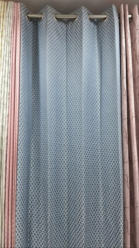 Blue Cotton Window Curtains - Design: Aubusson
