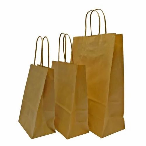 Brown Color Paper Bag - Coating Type: All