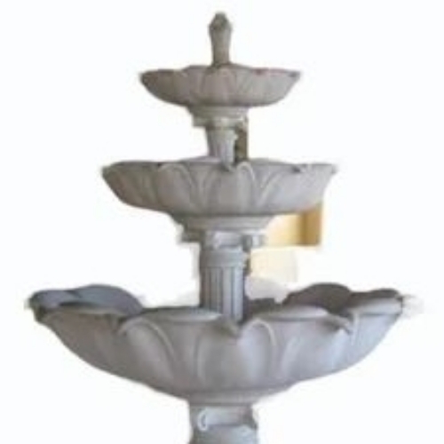 Outdoor White Marble Fountain