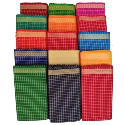 Check Border Blouse Fabric