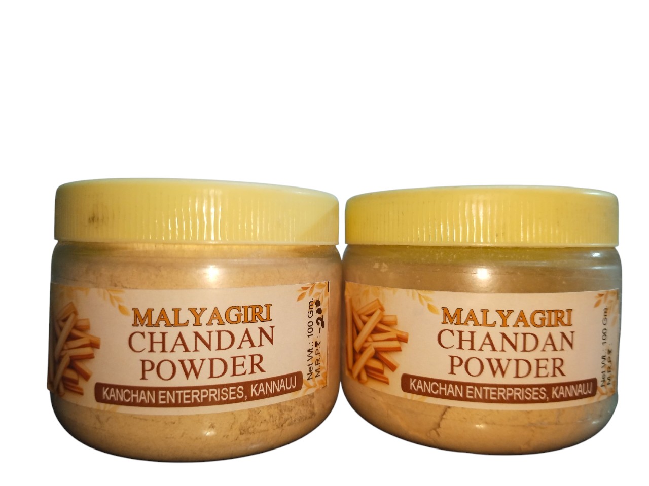 Herbal Cosmetic Chandan Powder (Pack Of 2 Jar) - Gender: Both