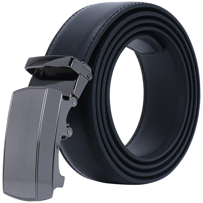 Mens Auto Lock Leather Belt