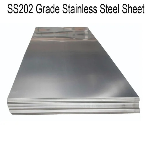 Stainless Steel Sheet - Grade 202, Plate Shape | Corrosion Resistant, High Strength, Rust Proof, Durable, Heat Resistant, Low Maintenance, Excellent Weldability