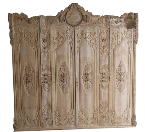 Teak Wood Carving Almirah
