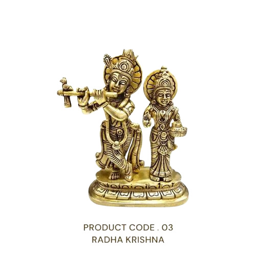 Brass Radha Krishna Statue