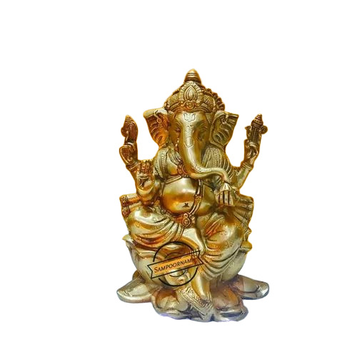 Brass Sitting Ganesha Statue