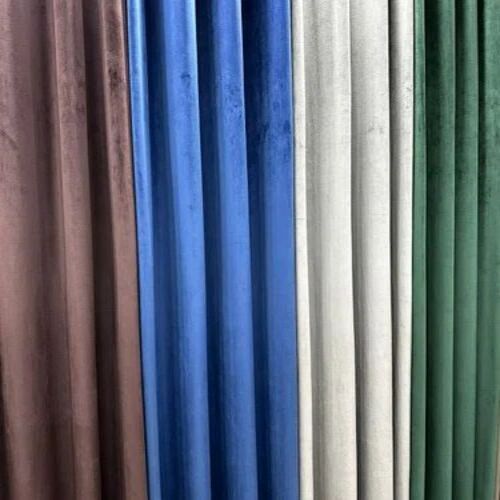 Plain Velvet Door Curtains By Ahuja Traders