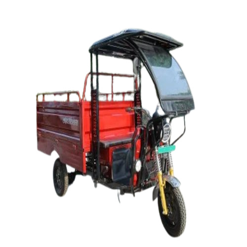 Red Battery Operated E Rickshaw Loader
