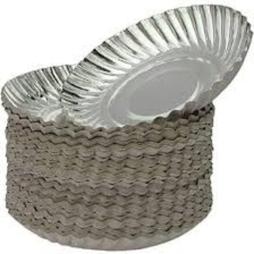 6 Inch Disposable Silver Foil Paper Plates