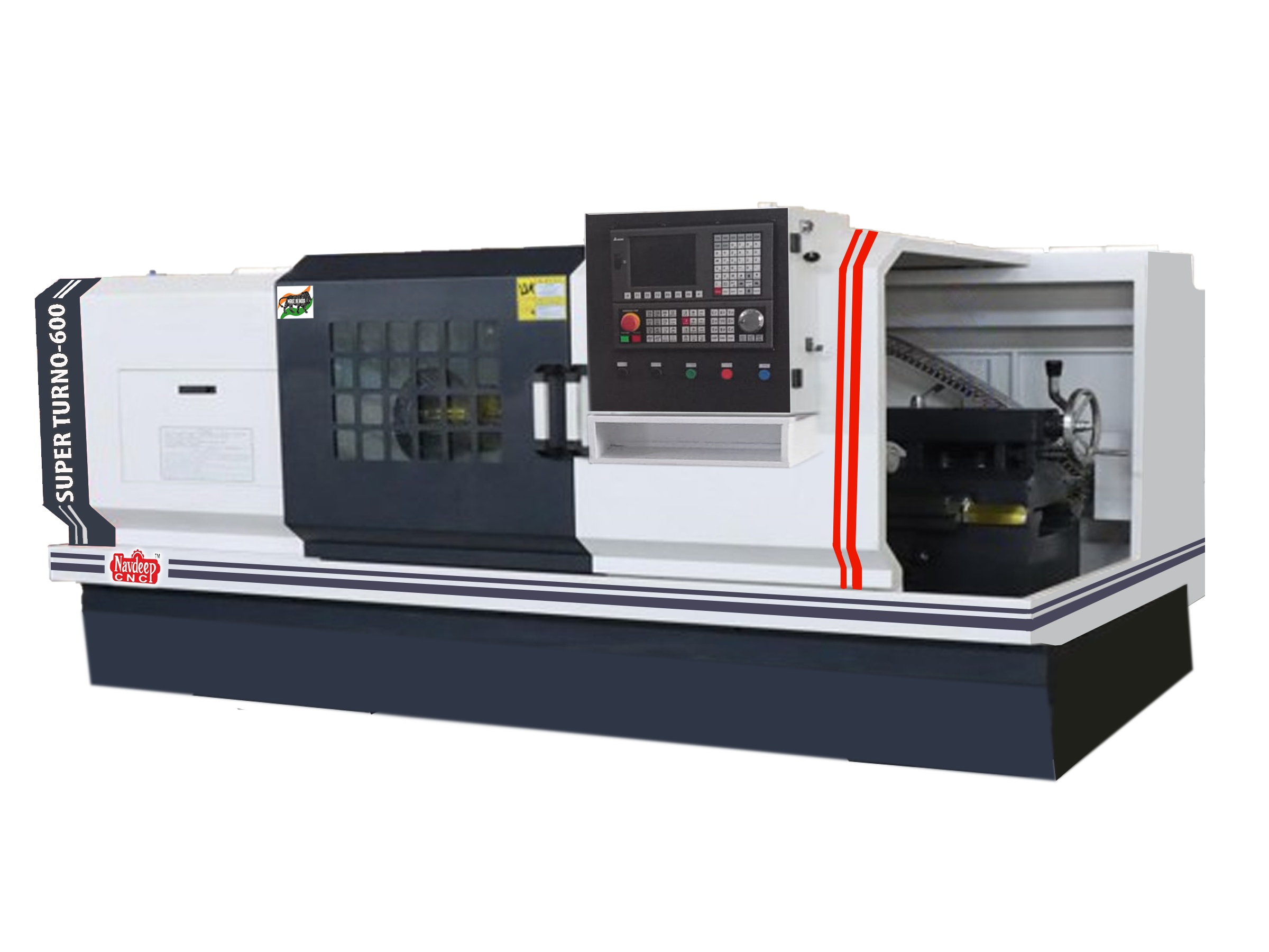 Flat Bed CNC Lathe Machine Extra Heavy Duty SUPER PRIDE-H-500