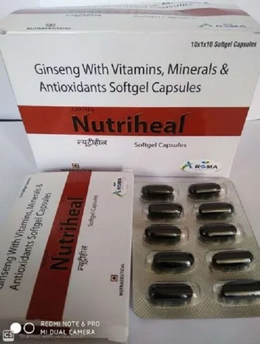 Ginseng Vitamins Minerals Antioxidants Softgel Capsules