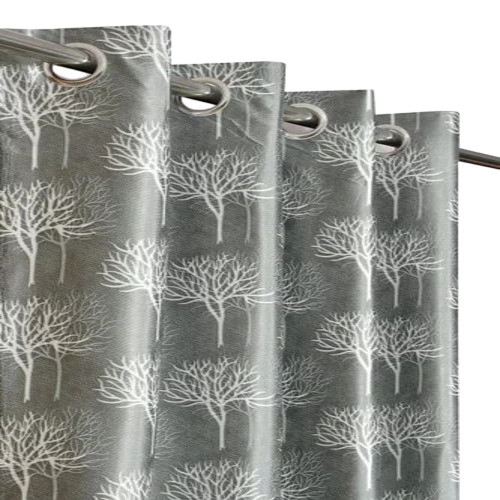 Grey Printed Door Curtains