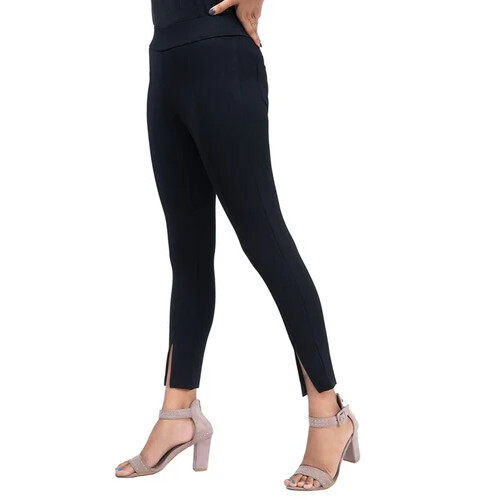 Ladies Cotton Black Jeggings
