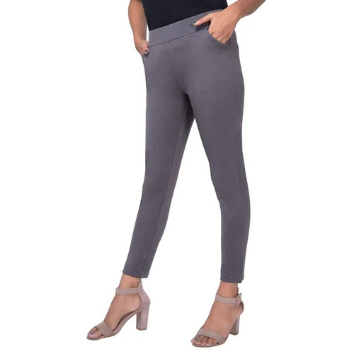 Ladies Cotton Grey Jeggings