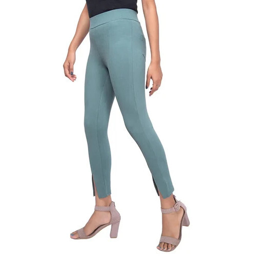 Ladies Cotton Sky Blue Jeggings
