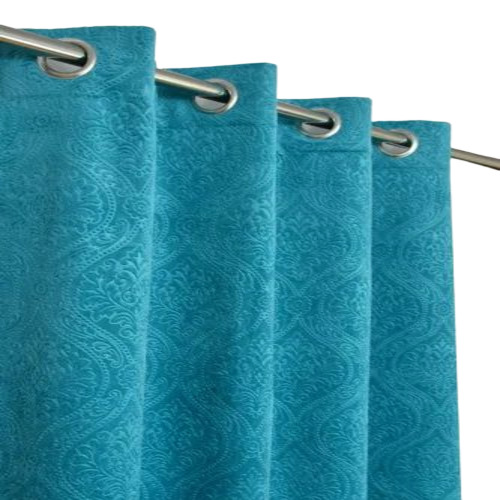 Velvet Blue Door Curtains