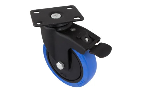 Artificial Rubber Wheel Casters - Color: Blue