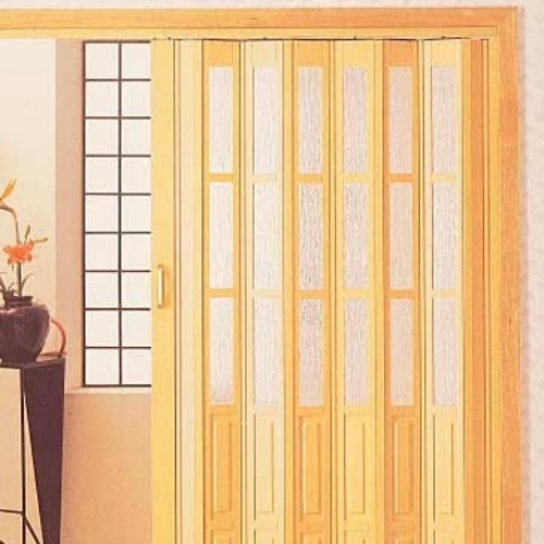 Yellow slide door