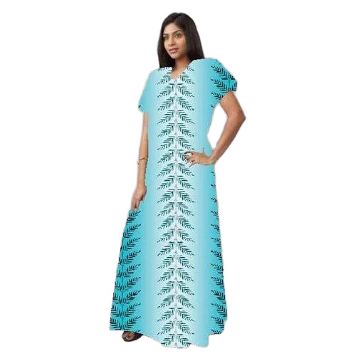 Half Sleeves Ladies Cotton Gown