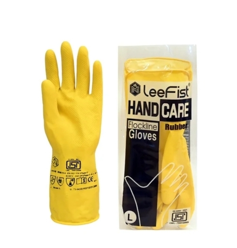 Household Yellow Rubber Hand Gloves
