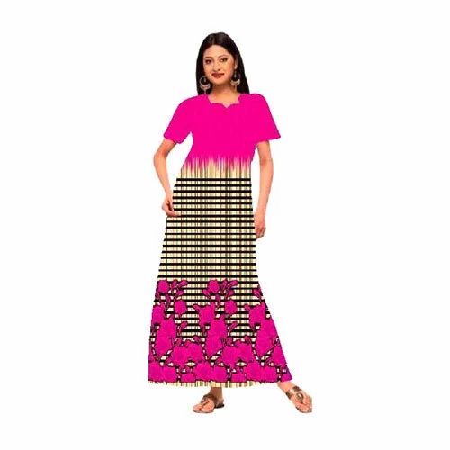 Ladies Long Cotton Gown