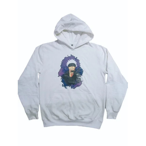 Mens White Full Sleeves Hoodie