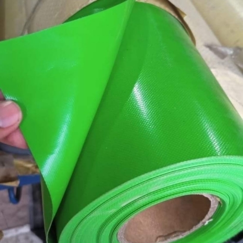 Pvc Coated Fabric Role Green Colour - Pattern: Finished