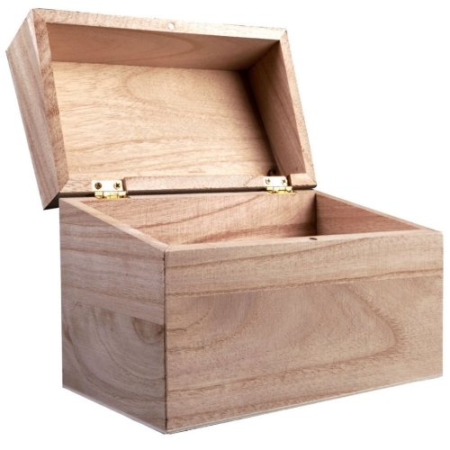 Wooden recipe box