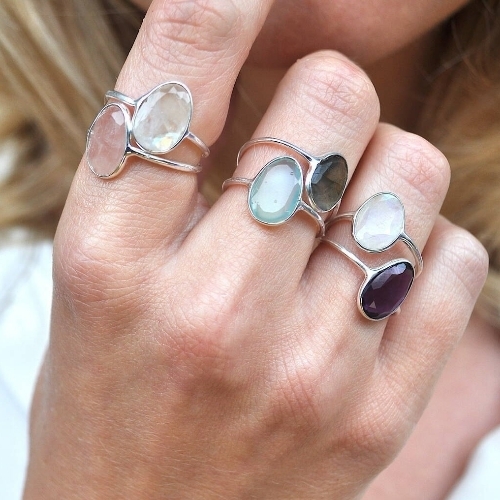 Handmade Sterling Silver Semiprecious Genstone Rings