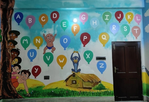 Chota Bheem Cartoon Wall Painting