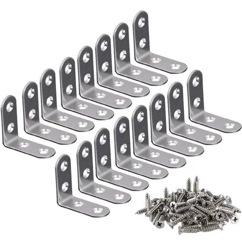 Stainless Steel Corner Braces - Color: Silver