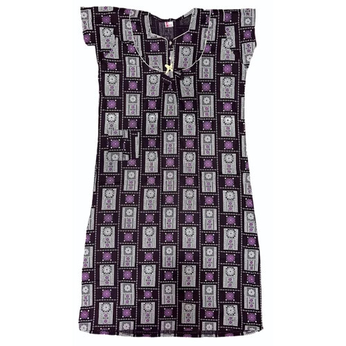Women Cotton Nightgown - Color: Multicolor