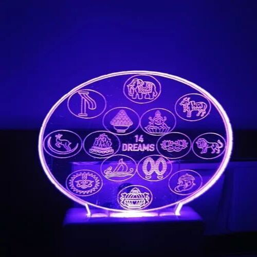 Acrylic Jainism 3d Illusion Led Lamp