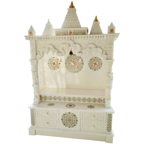 5 x 4 Feet Outdoor White Marble Temple