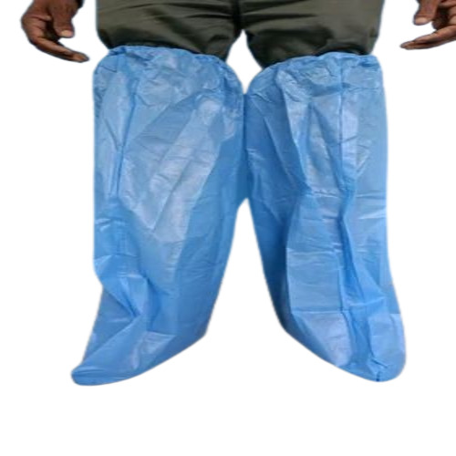 Blue Knee Length Shoe Cover