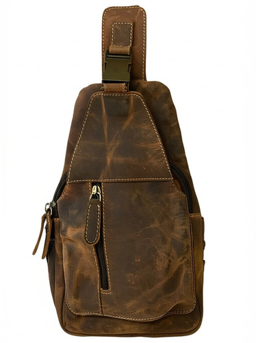 Premium Vintage Brown Genuine Leather Cross Body Sling Bag for Men
