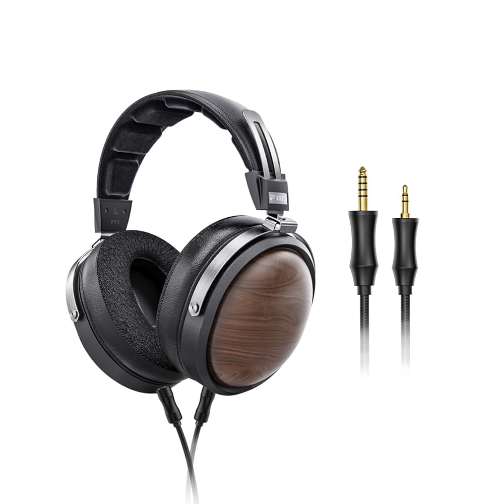 Fiio Ft1 Closed Back Over Ear Nanowood Wired Hi Fi Headphones - Body Material: Plastic