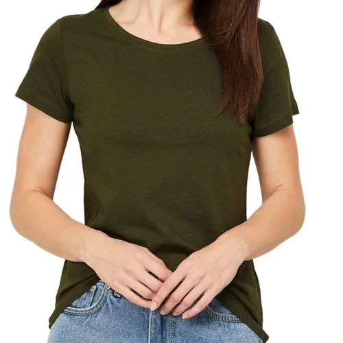 Ladies Plain Cotton T Shirt